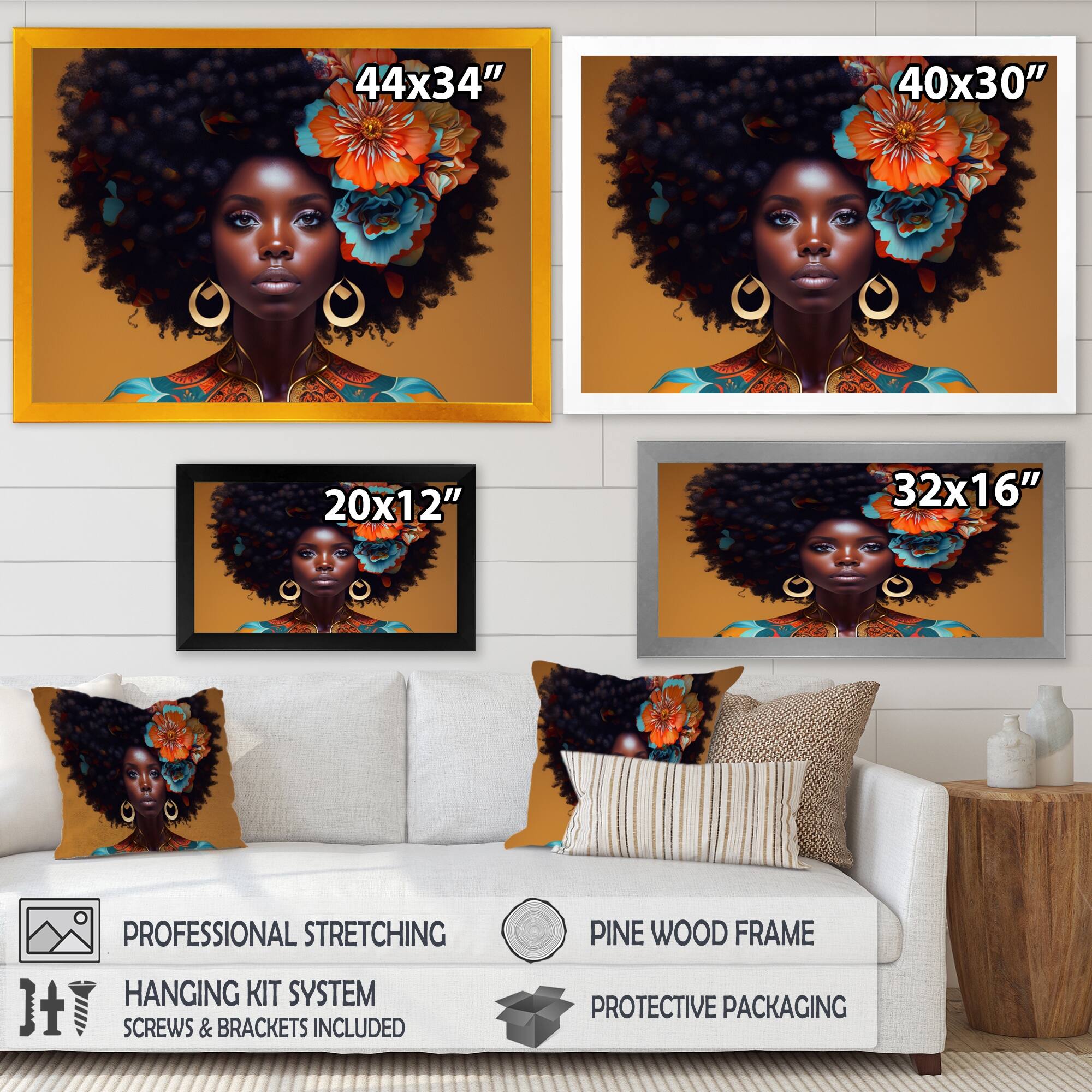 Designart "Contemporary Portrait Of Young African American Woman V